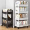 Mobile Storage Rack Trolley Household Kitchen Organizer Multi Storey Bathroom Cart Bedroom Snacks Storage Shelf Home Accessories 3
